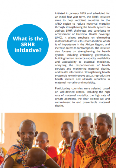 Sexual and Reproductive Health and Rights (SRHR) in WHO African Region: the SRHR Initiative